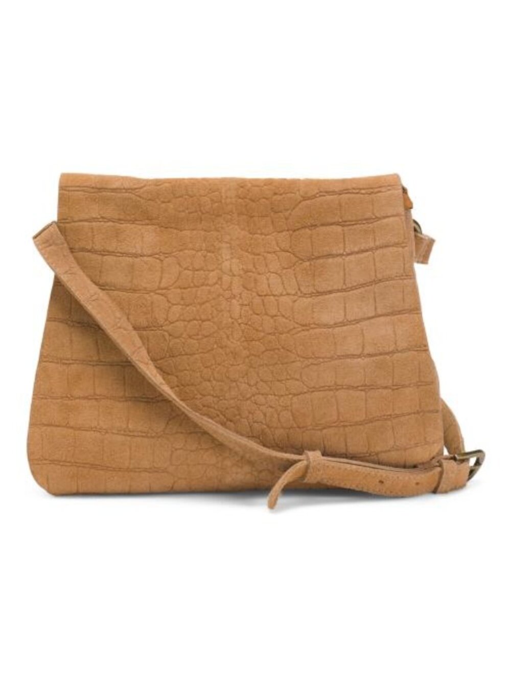 VILENCA Suede Crocodile Saddle Bag